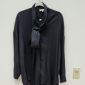 Tibi Black Textured Blouse